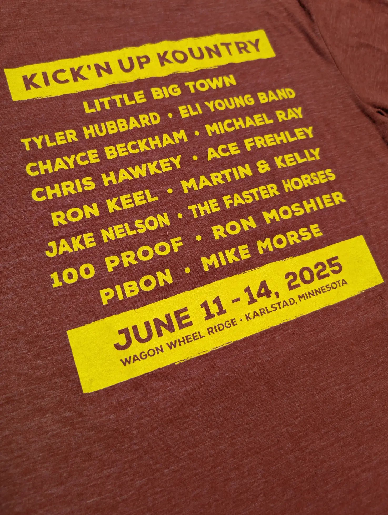 2025 Lineup Vintage Tee - Chili