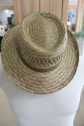 WESTERN GAMBLER STYLE HAT - TAN BRAID