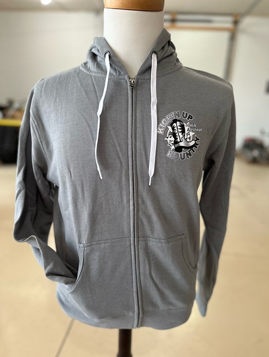 KICK'N UP KOUNTRY GREY ZIP UP